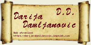 Darija Damljanović vizit kartica